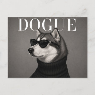 Cartão Postal Editorial de Moda de Luxo do Malamute do Alasca
