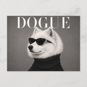 Cartão Postal Editorial de Moda de Luxo Samoyed