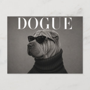 Cartão Postal Editorial de Moda de Luxo Shar Pei