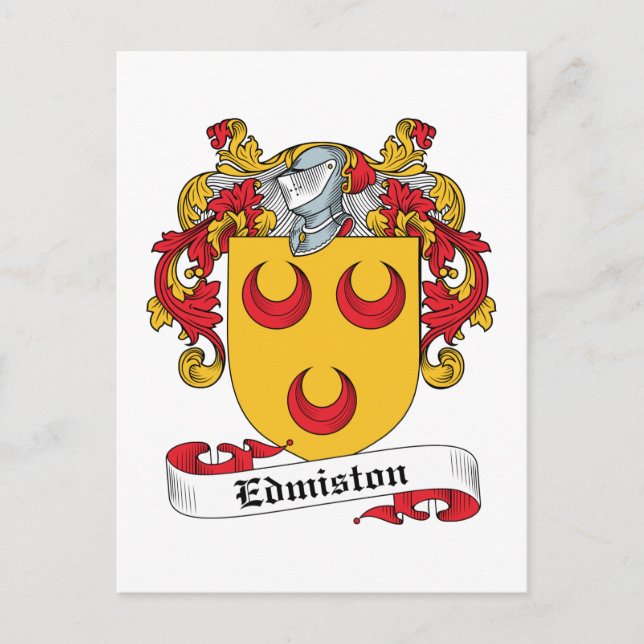 Cartão Postal Edmiston Family Crest (Frente)