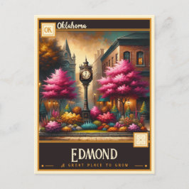 Cartão Postal Edmond, Oklahoma | Antigo
