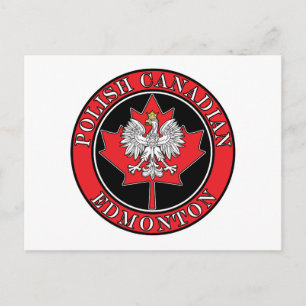 Cartão Postal Edmonton Round Polonês Folha