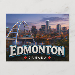 Cartão Postal Edmonton Vale do Rio Canadá Alberta Viagem 🏙️