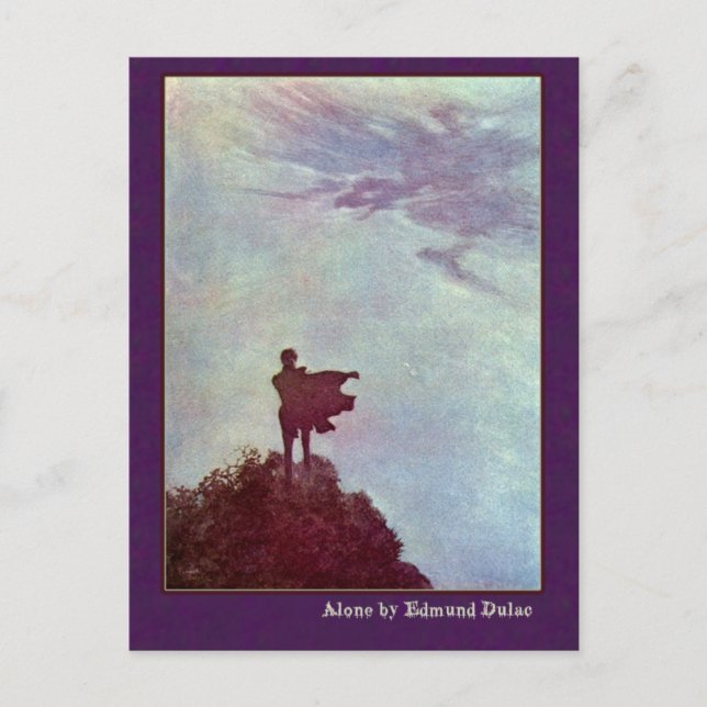 Cartão Postal Edmund Dulac Ilustra Edgar Allan Poe (Frente)
