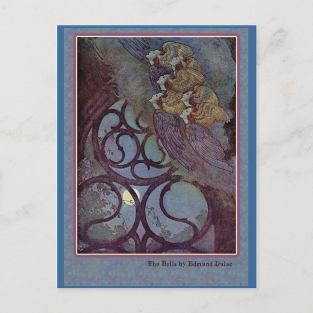 Cartão Postal Edmund Dulac Ilustra Edgar Allan Poe (Frente)