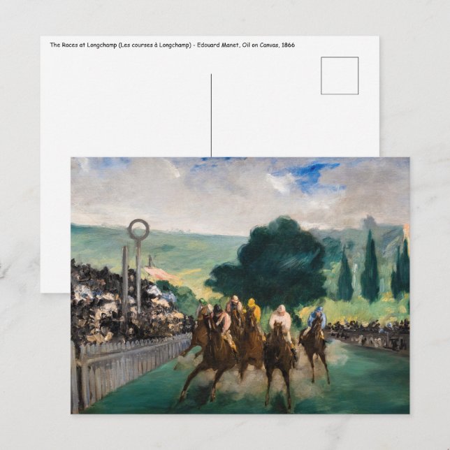 Cartão Postal Edouard Manet - As Corridas em Longchamp (Frente/Verso)
