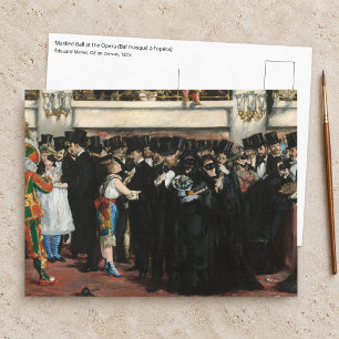 Cartão Postal Edouard Manet - Baile Mascarado na Ópera