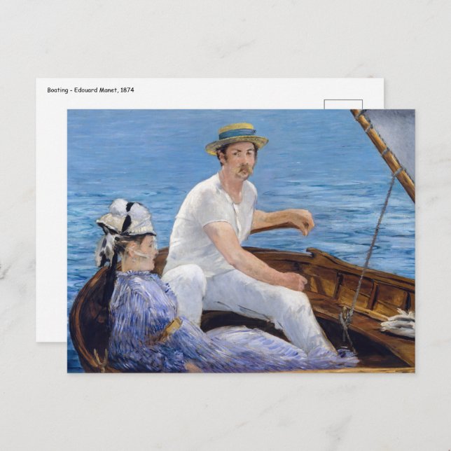 Cartão Postal Edouard Manet - Barco (Frente/Verso)