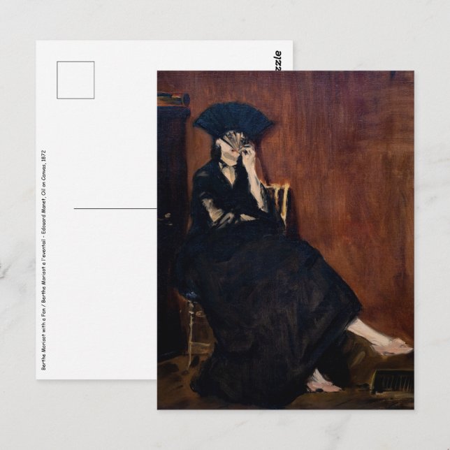 Cartão Postal Edouard Manet - Berthe Morisot com um Leque (Frente/Verso)