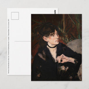 Cartão Postal Edouard Manet - Berthe Morisot com um Leque 1874