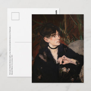 Cartão Postal Edouard Manet - Berthe Morisot com um Leque 1874