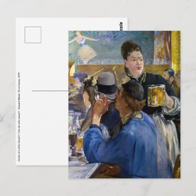 Cartão Postal Edouard Manet - Cantinho de um Cafe-Concert (Frente/Verso)