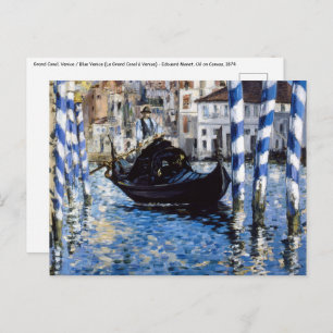 Cartão Postal Edouard Manet - Grande Canal, Veneza