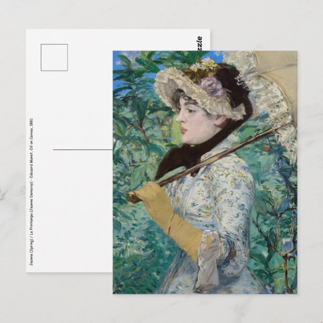 Cartão Postal Edouard Manet - Jeanne / Primavera (Frente/Verso)