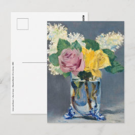 Cartão Postal Edouard Manet - Lilases e Rosas