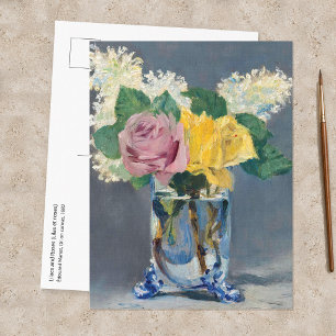 Cartão Postal Edouard Manet - Lilases e Rosas