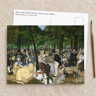 Cartão Postal Edouard Manet - Música nos Jardins das Tulherias