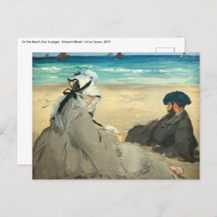 Cartão Postal Edouard Manet - Na Praia