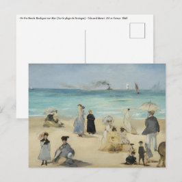 Cartão Postal Edouard Manet - Na Praia, Boulogne-sur-Mer