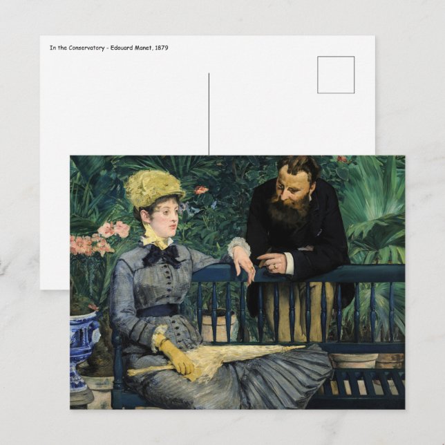 Cartão Postal Edouard Manet - No Conservatório (Frente/Verso)
