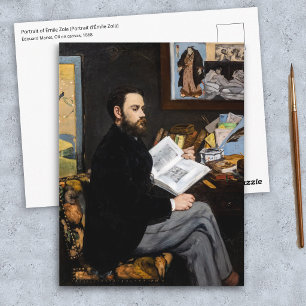 Cartão Postal Edouard Manet - Retrato de Emile Zola