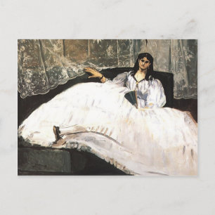 Cartão Postal Edouard Manet - Senhora com ventilador