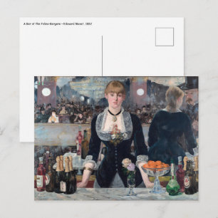 Cartão Postal Edouard Manet - Um Bar no Folies-Bergere