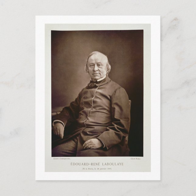 Cartão Postal Edouard-Rene Laboulaye (1811-83), de "Galerie Co. (Frente)