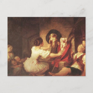 Cartão Postal Educação é tudo por Jean Honore Fragonard P