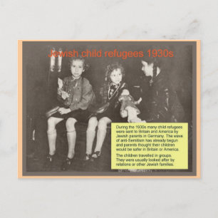 Cartão Postal Educação, religião, judaísmo, refugiados judeus 19