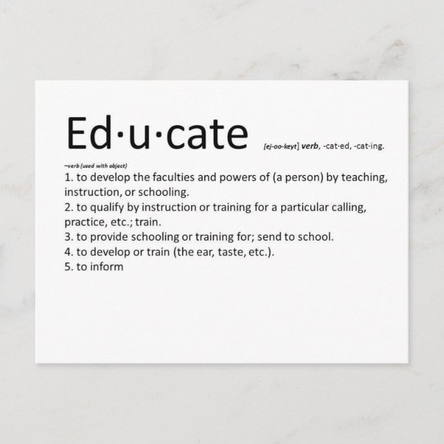 Cartão Postal Educar (Frente)