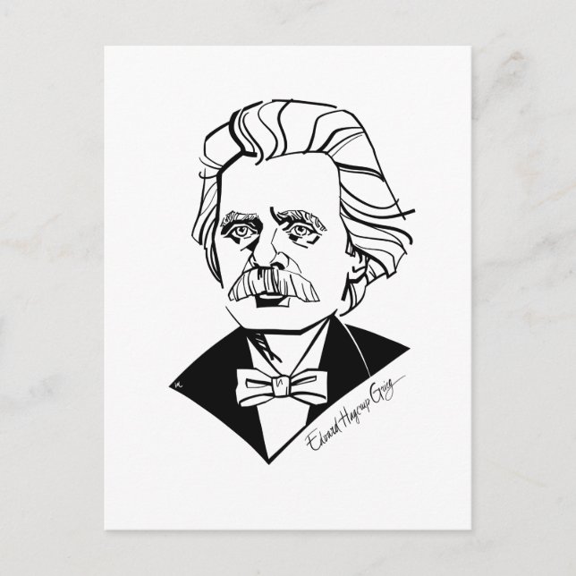 Cartão Postal Edvard Grieg (Frente)