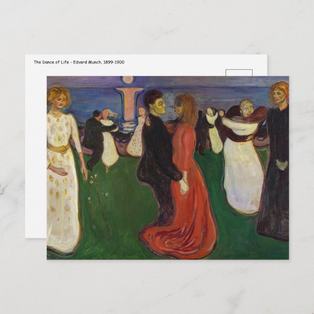 Cartão Postal Edvard Munch - A Dança da Vida (Frente/Verso)