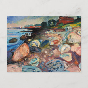 Cartão Postal Edvard Munch - Costa com Casa Vermelha
