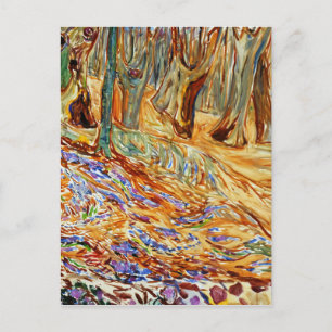 Cartão Postal Edvard Munch - Floresta de Olmo na Primavera