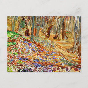 Cartão Postal Edvard Munch - Floresta Elm na Primavera