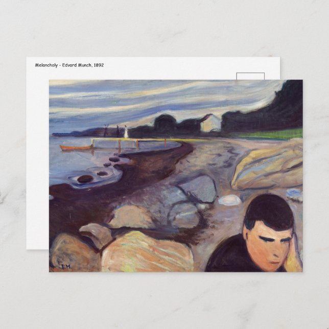 Cartão Postal Edvard Munch - Melancholy (Frente/Verso)