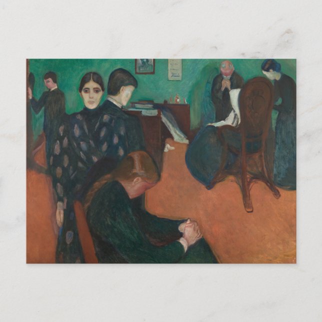 Cartão Postal Edvard Munch - morte no Sickroom (Frente)