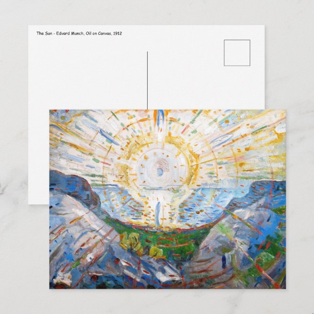 Cartão Postal Edvard Munch - O Sol 1912 (Frente/Verso)