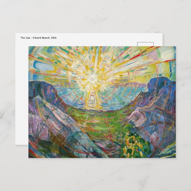Cartão Postal Edvard Munch - O Sol 1916 (Frente/Verso)