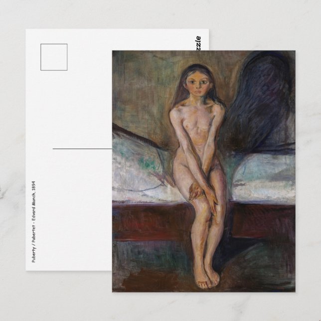 Cartão Postal Edvard Munch - Puberdade (Frente/Verso)