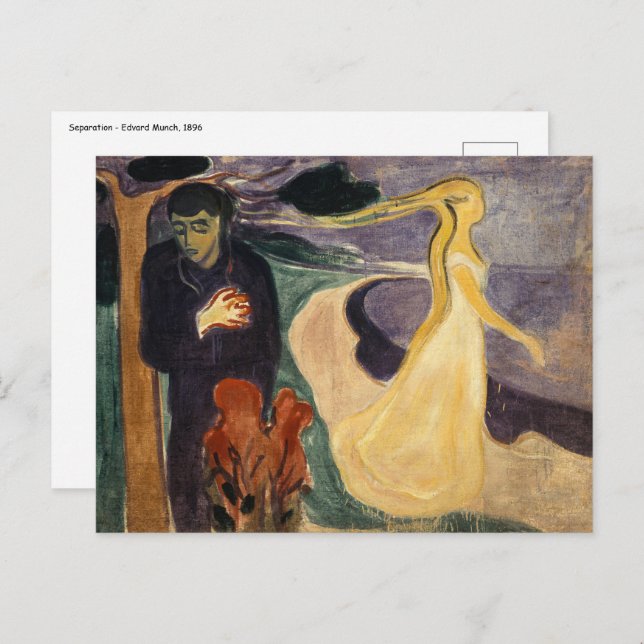 Cartão Postal Edvard Munch - Separação (Frente/Verso)