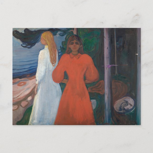 Cartão Postal Edvard Munch - Vermelho e Branco (Frente)