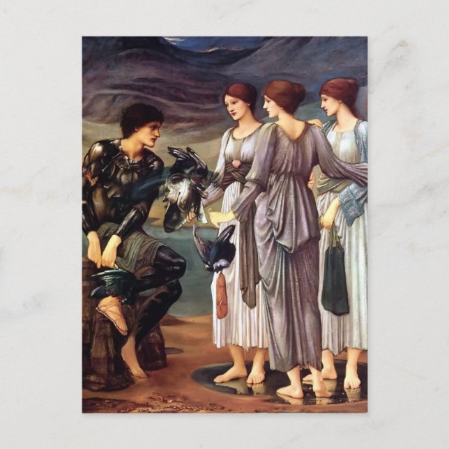 Cartão Postal Edward Burne-Jones - O Arme de Perseu (Frente)