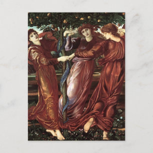 Cartão Postal Edward Burne-Jones: O Jardim Dos Heserides