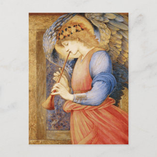 Cartão Postal Edward Burne-Jones - Um Anjo Jogando Flageolet