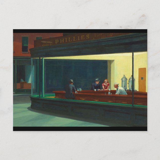 Cartão Postal Edward Hopper - Nighthawks (Frente)