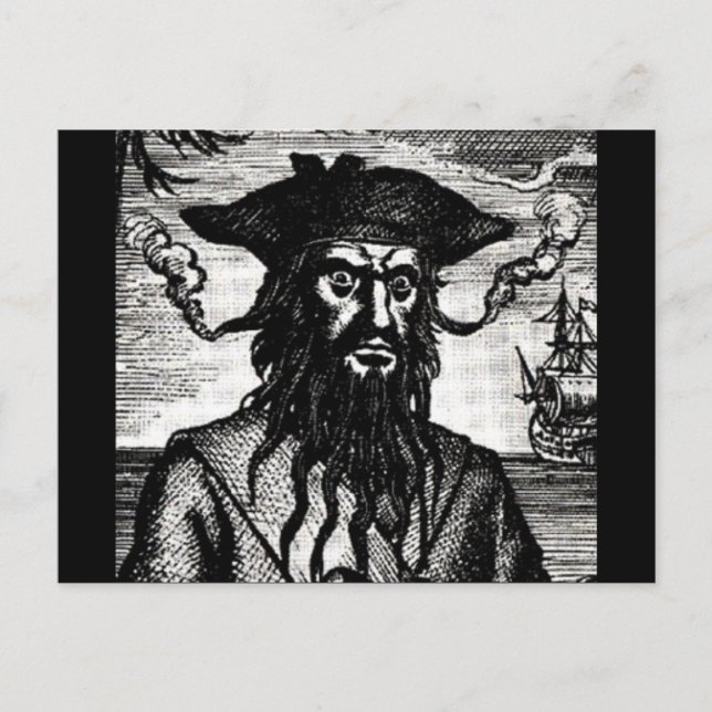 Cartão Postal Edward Teach Retrait (Frente)