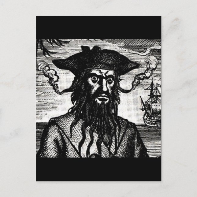 Cartão Postal Edward Teach Retrait (Frente)