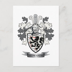Cartão Postal Edwards Family Crest Casaco de Armas